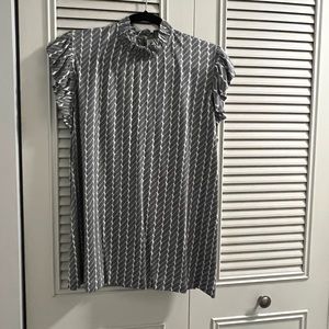 womens sleeveless little ruffle top